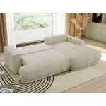 Narożnik RINA L - strona prawa - beżowy, welwet