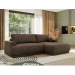 Narożnik RINA L - strona prawa - brązowy, welwet