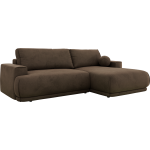 Narożnik RINA L - strona prawa - brązowy, welwet