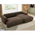 Narożnik RINA L - strona prawa - brązowy, welwet