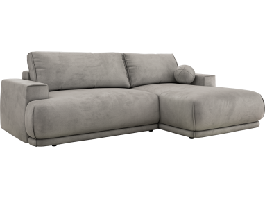 Narożnik RINA L - strona prawa - jasnoszary, welwet