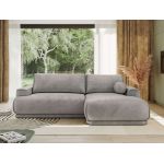 Narożnik RINA L - strona prawa - jasnoszary, welwet