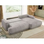 Narożnik RINA L - strona prawa - jasnoszary, welwet