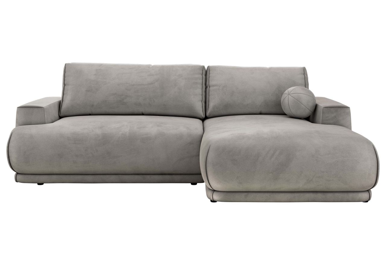 Narożnik RINA L - strona prawa - jasnoszary, welwet