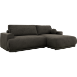 Narożnik RINA L - strona prawa - ciemnoszary, welwet