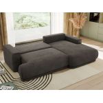 Narożnik RINA L - strona prawa - ciemnoszary, welwet