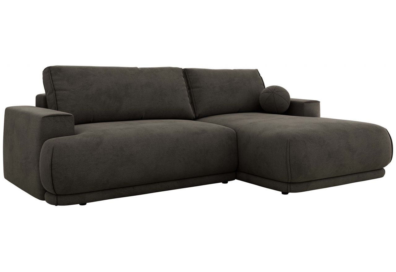 Narożnik RINA L - strona prawa - ciemnoszary, welwet