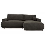 Narożnik RINA L - strona prawa - ciemnoszary, welwet