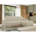 Narożnik RINA L - strona prawa - kremowy, struktura