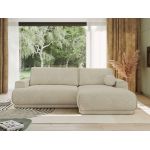 Narożnik RINA L - strona prawa - kremowy, struktura