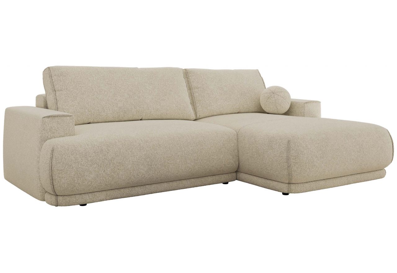 Narożnik RINA L - strona prawa - kremowy, struktura