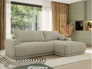 Narożnik RINA L - strona prawa - beżowy, struktura