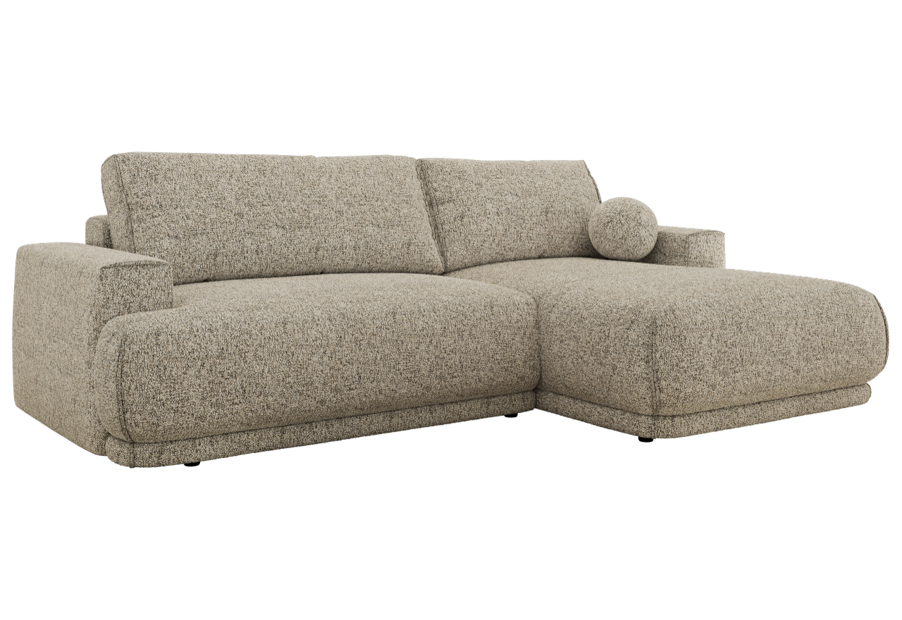 Narożnik RINA L - strona prawa - beżowy, struktura