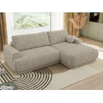 Narożnik RINA L - strona prawa - beżowy, struktura