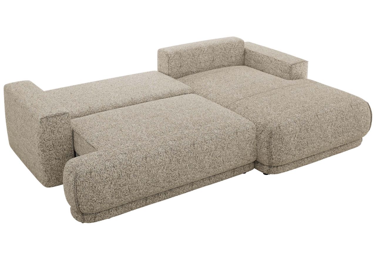 Narożnik RINA L - strona prawa - beżowy, struktura