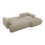 Narożnik RINA L - strona prawa - beżowy, struktura