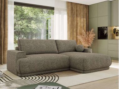 Narożnik RINA L - strona prawa - szary, struktura