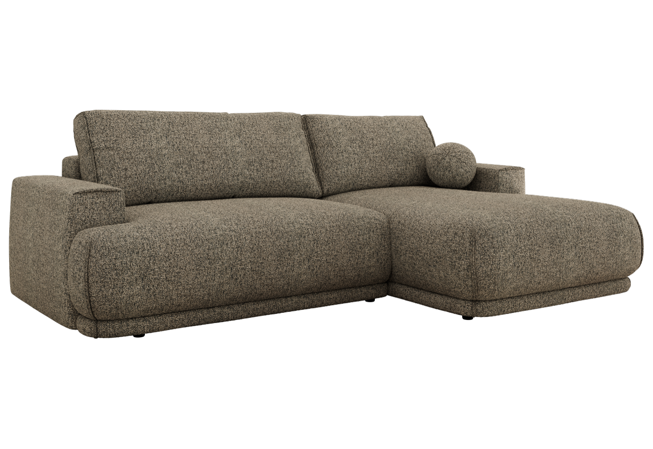 Narożnik RINA L - strona prawa - szary, struktura