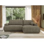 Narożnik RINA L - strona prawa - szary, struktura