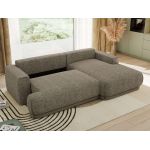 Narożnik RINA L - strona prawa - szary, struktura