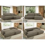 Narożnik RINA L - strona prawa - szary, struktura