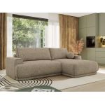 Narożnik RINA L - strona prawa - ciemnobeżowy, struktura