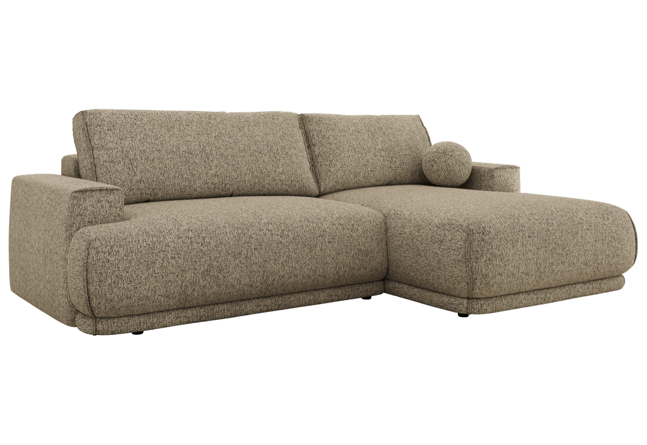 Narożnik RINA L - strona prawa - ciemnobeżowy, struktura