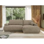 Narożnik RINA L - strona prawa - ciemnobeżowy, struktura