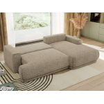 Narożnik RINA L - strona prawa - ciemnobeżowy, struktura