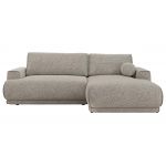 Narożnik RINA L - strona prawa - jasnoszary, struktura