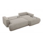 Narożnik RINA L - strona prawa - jasnoszary, struktura