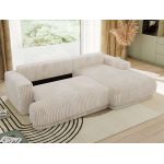 Narożnik RINA L - strona prawa - beżowy, sztruks