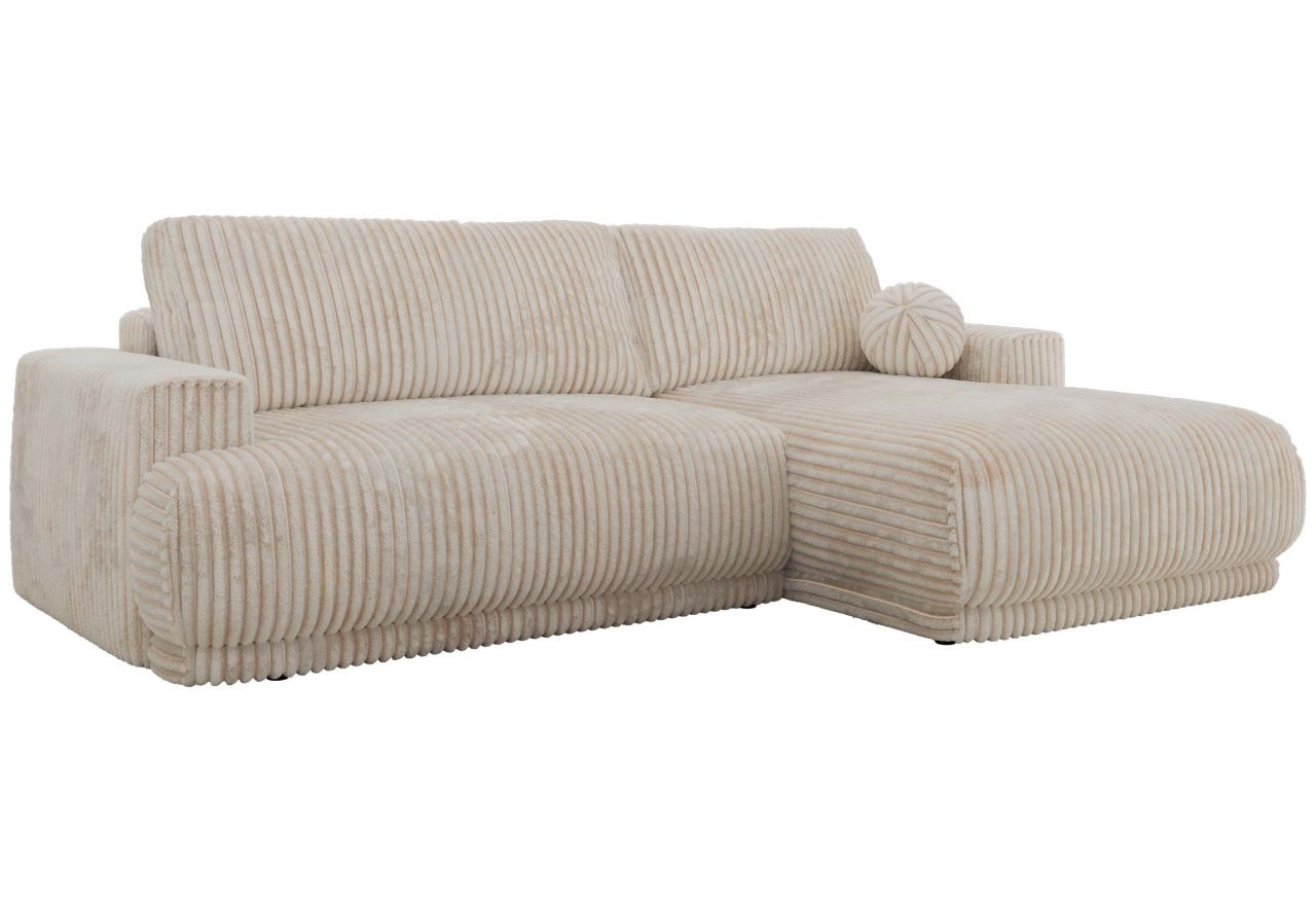 Narożnik RINA L - strona prawa - beżowy, sztruks