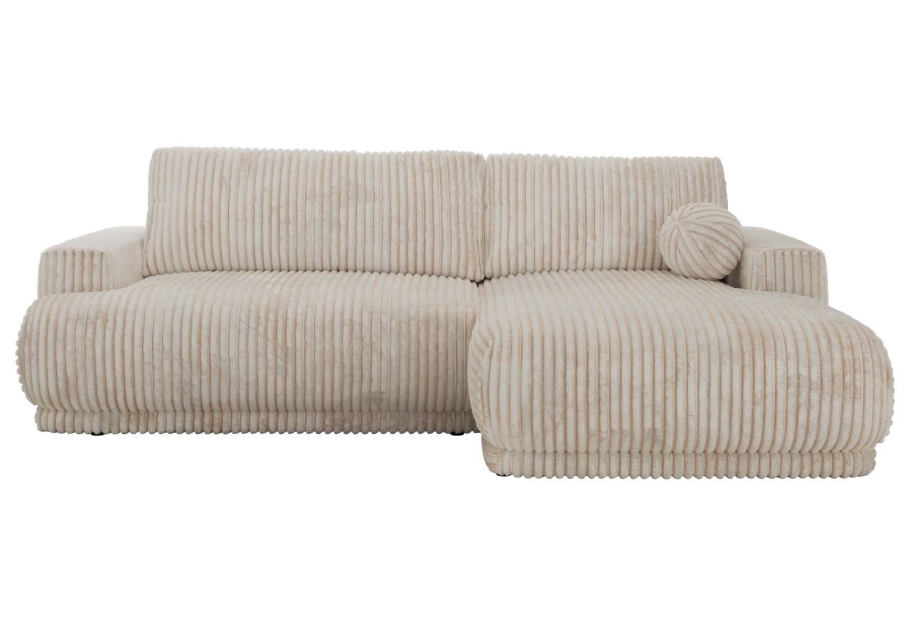 Narożnik RINA L - strona prawa - beżowy, sztruks