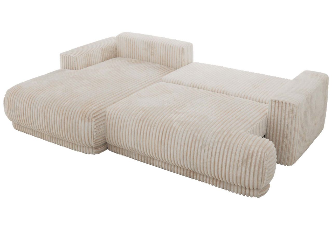 Narożnik RINA L - strona prawa - beżowy, sztruks