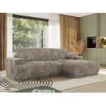 Narożnik RINA L - strona prawa - jasnobrązowy, sztruks