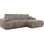 Narożnik RINA L - strona prawa - jasnobrązowy, sztruks