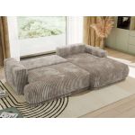 Narożnik RINA L - strona prawa - jasnobrązowy, sztruks