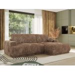 Narożnik RINA L - strona prawa - brązowy, sztruks