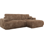 Narożnik RINA L - strona prawa - brązowy, sztruks