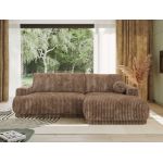 Narożnik RINA L - strona prawa - brązowy, sztruks