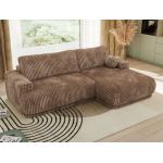 Narożnik RINA L - strona prawa - brązowy, sztruks