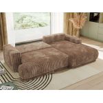 Narożnik RINA L - strona prawa - brązowy, sztruks