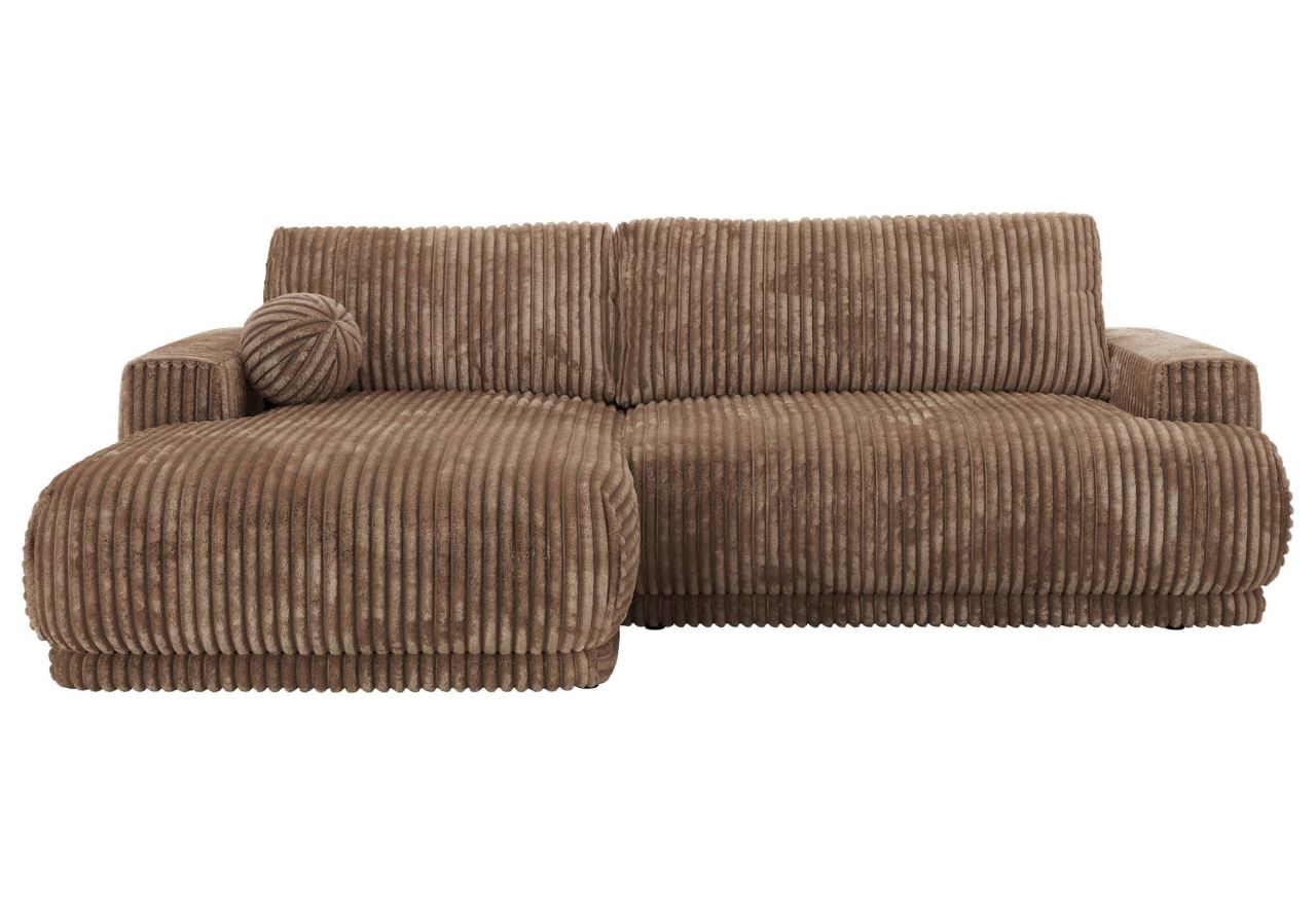 Narożnik RINA L - strona prawa - brązowy, sztruks