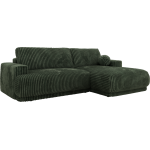 Narożnik RINA L - strona prawa - ciemnozielony, sztruks