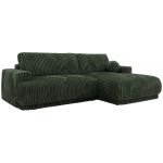 Narożnik RINA L - strona prawa - ciemnozielony, sztruks