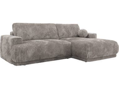 Narożnik RINA L - strona prawa - jasnoszary, sztruks