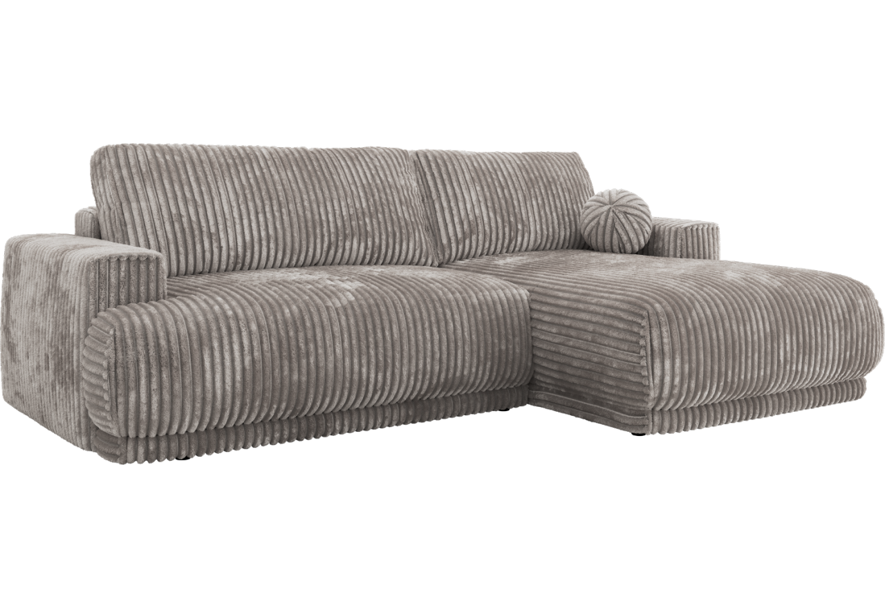 Narożnik RINA L - strona prawa - jasnoszary, sztruks