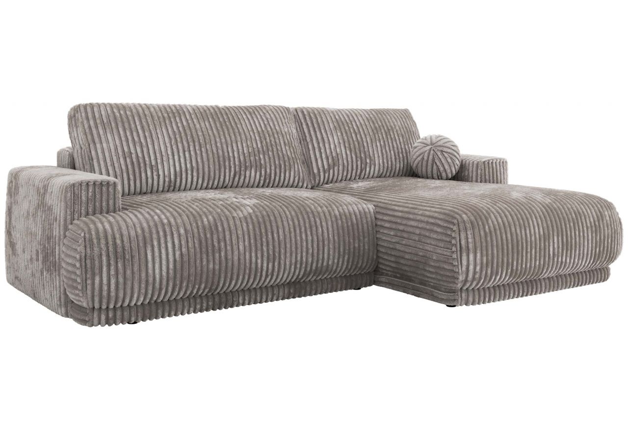 Narożnik RINA L - strona prawa - jasnoszary, sztruks