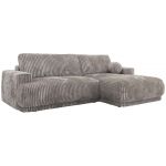 Narożnik RINA L - strona prawa - jasnoszary, sztruks